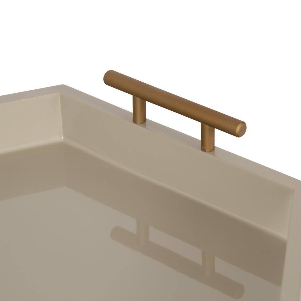 Kate and Laurel Lipton Tray, 18x18, Brown and Gold