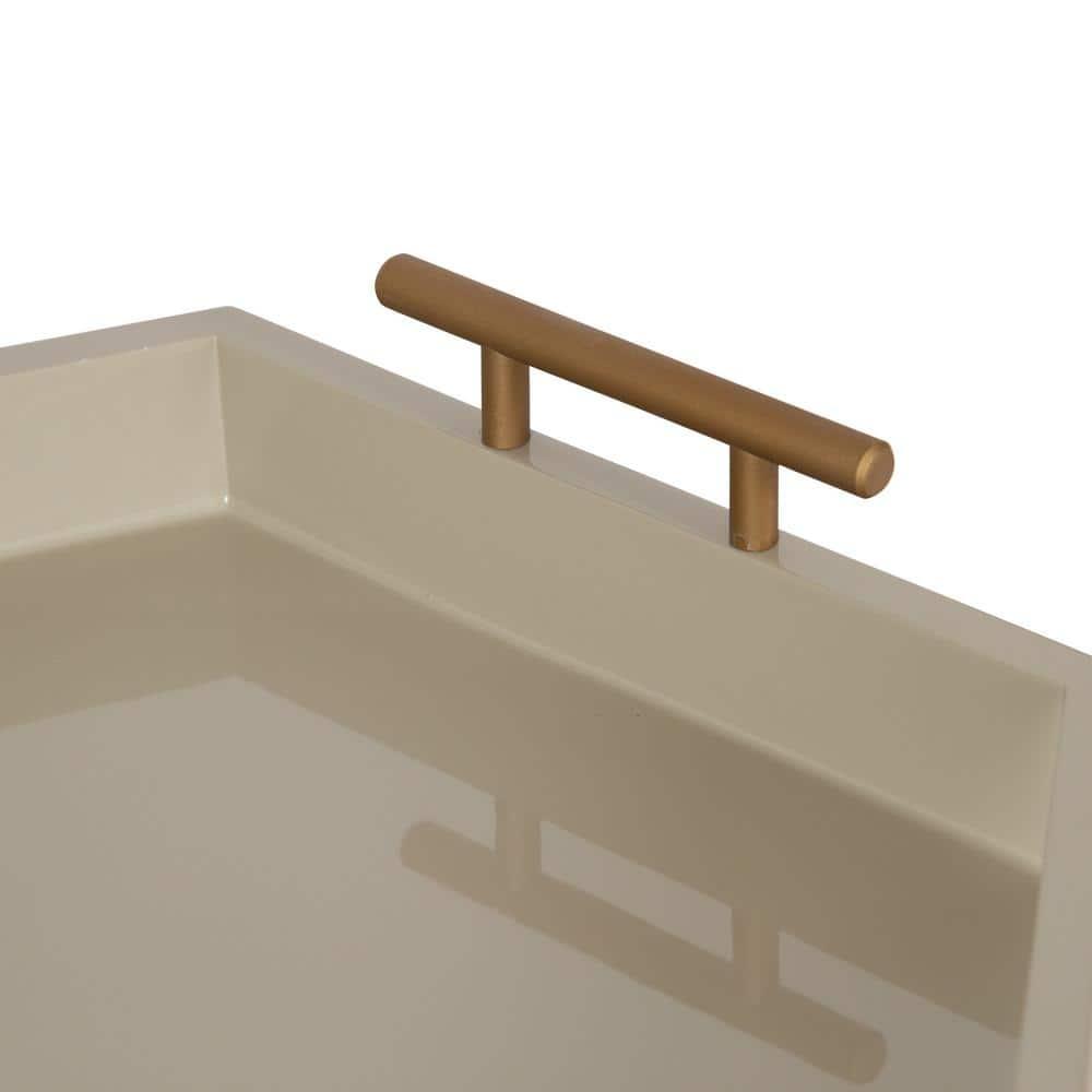 Kate and Laurel Lipton Tray, 18x18, Brown and Gold