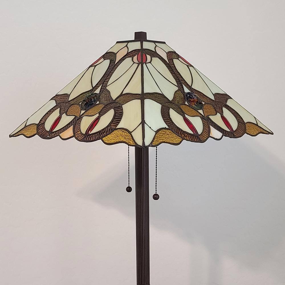 Amora Lighting  Tiffany Style Mission Floor Lamp