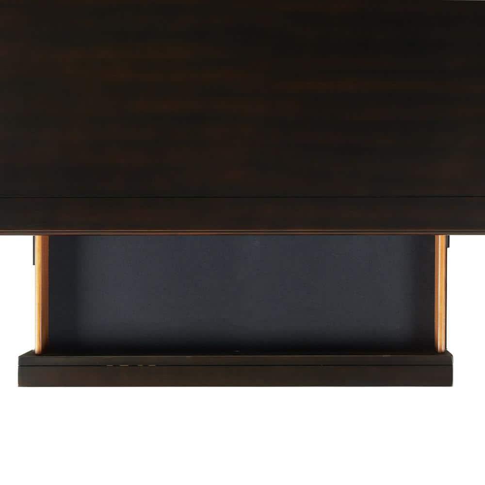 Brooks 3 Drawer Nightstand with USB Ports Black - Picket House Furnishings: Bedroom Storage, Felt-Lined Drawer