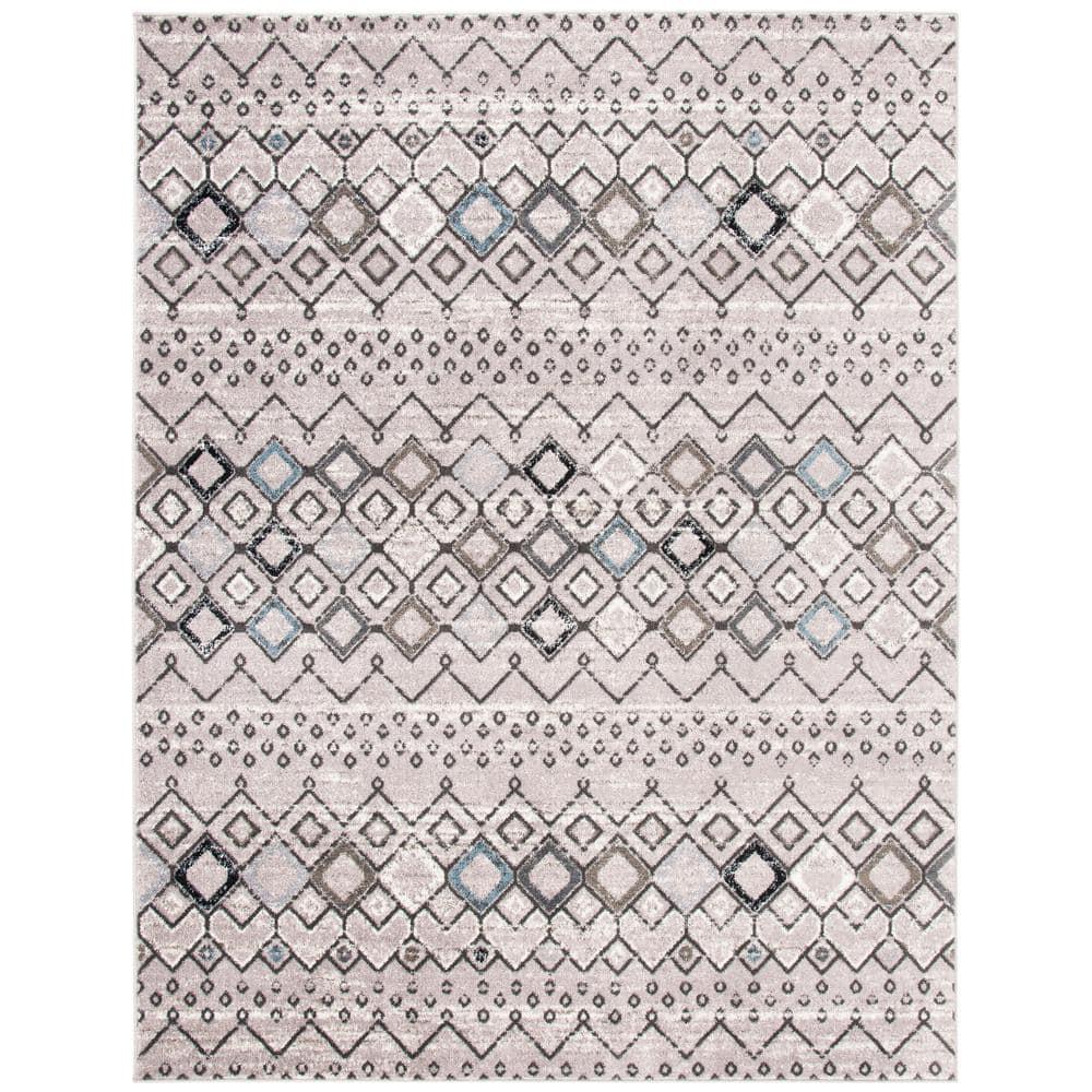 Safavieh Amsterdam Gladwin Geometric Area Rug, Light Grey/Brown, 10' x 14'