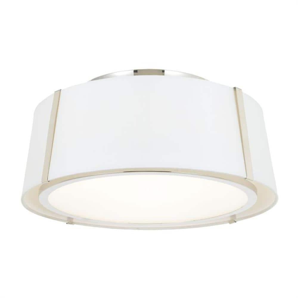 Crystorama Lighting Fulton 3 - Light Flush Mount in  Polished Nickel