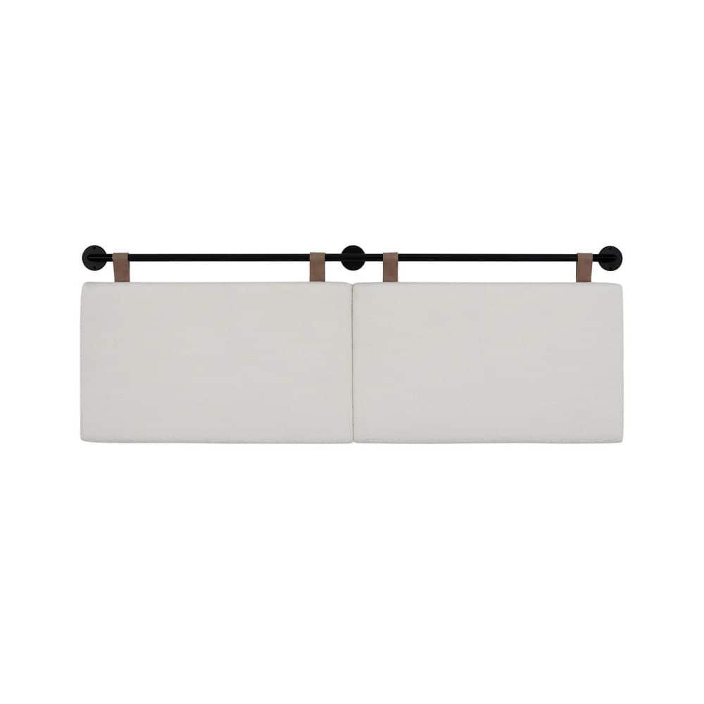 Nathan James King Upholstered Wall Mount Headboard Boucle: Elegant Dorm Room Accessory, Easy to Clean