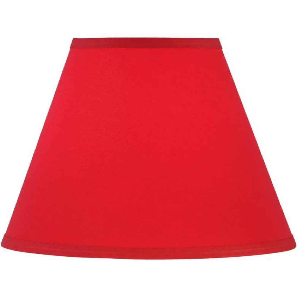 Aspen Creative 32639 Transitional Empire Shape Spider Construction Lamp Shade, Red, 6" Top x 12" Bottom x 9" Slant Height