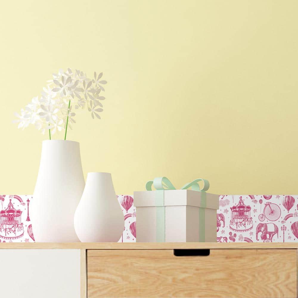 Tempaper Carnival Toile Peel and Stick Wallpaper Border, 6" x 15