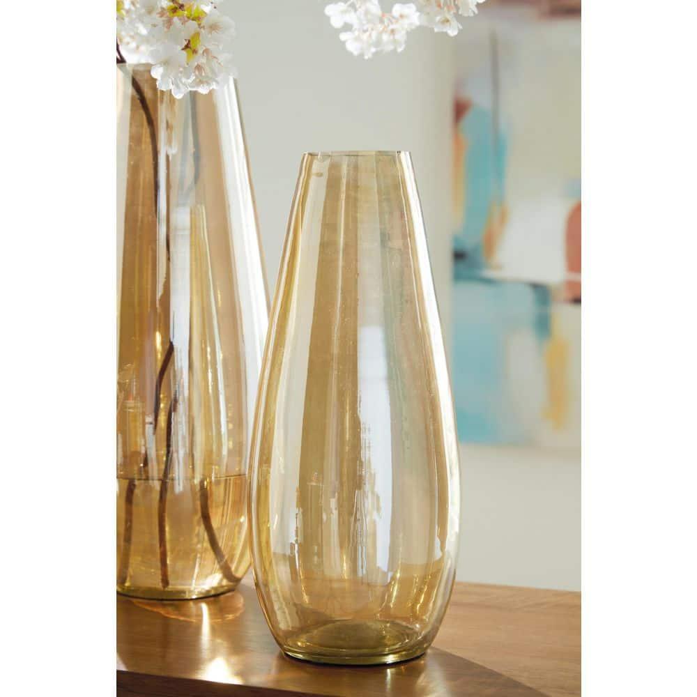 Signature Design by Ashley Rhettman 15" Glass Vase, Amber