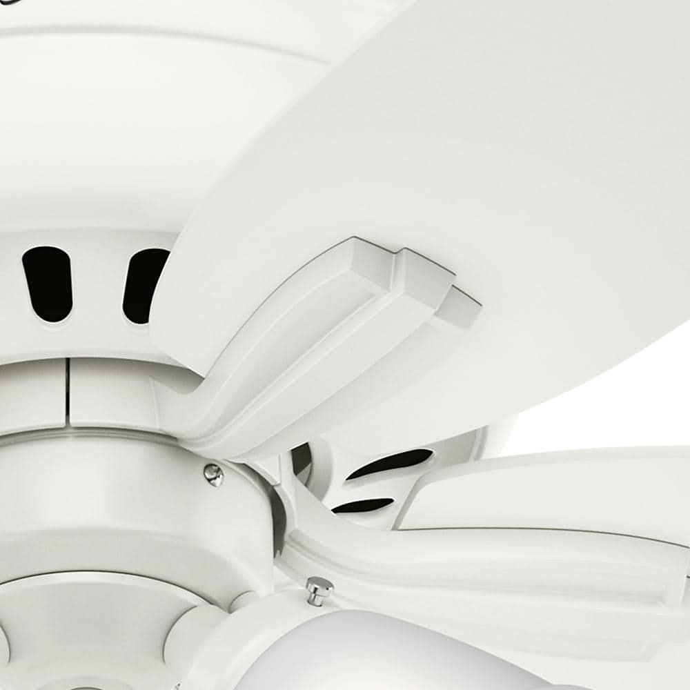 Hunter Fan Newsome 42" 5 - Blade Traditional Indoor Flush Mount Ceiling Fan with Lights and Pull Chains