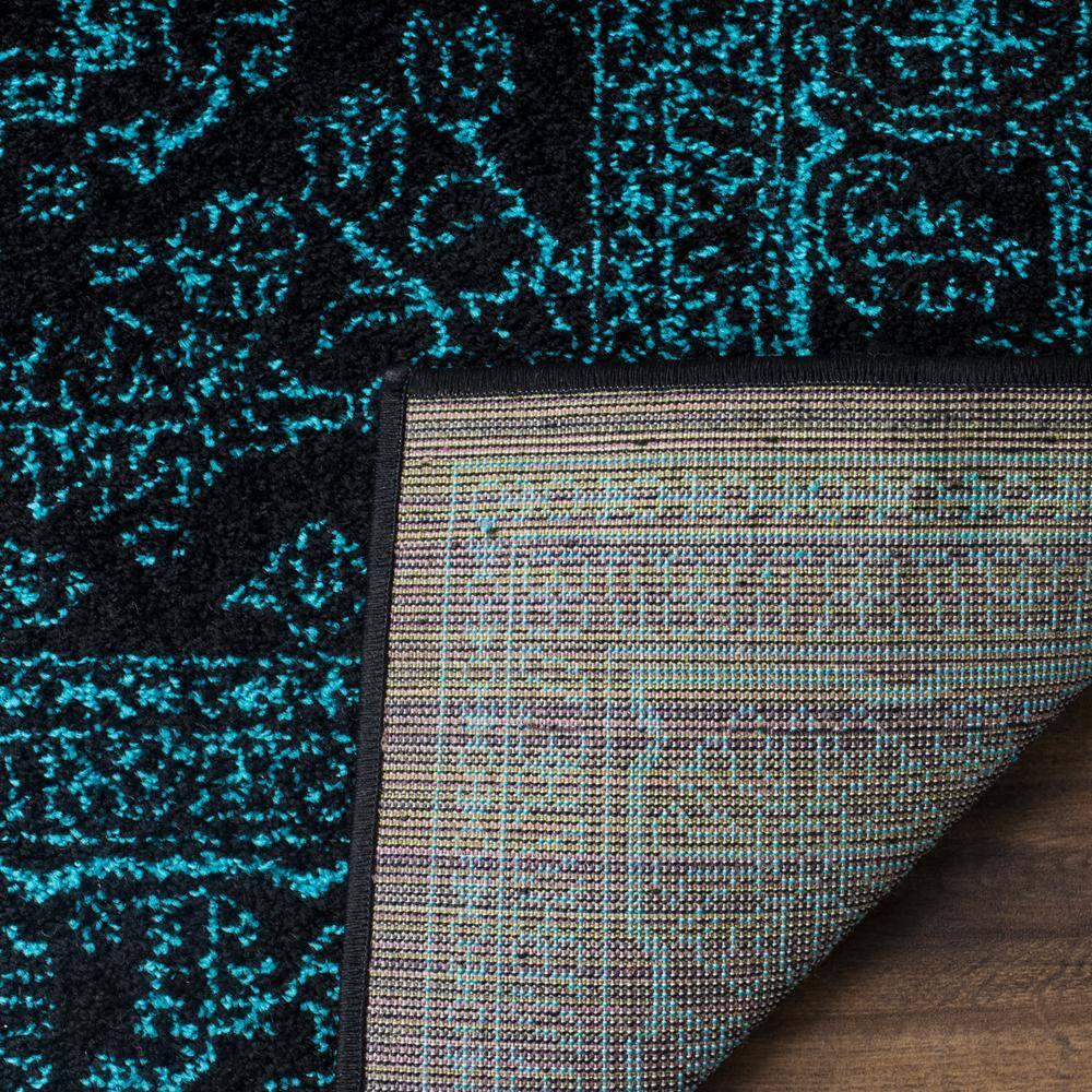 Adirondack ADR108 Power Loomed Area Rug - Black/Teal - 8'x10' - Safavieh.