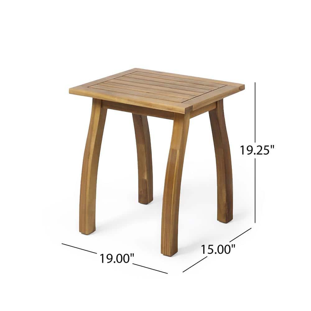 Noble House Arcadia Outdoor Acacia Wood Rocking Chair and Side Table Set Teak