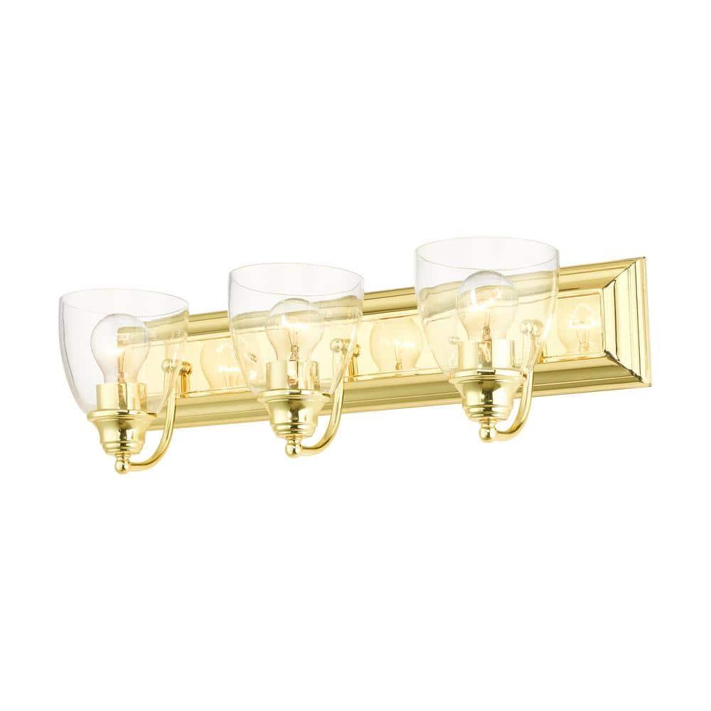 Livex Lighting Birmingham 3 - Light Vanity in  Polished Brass