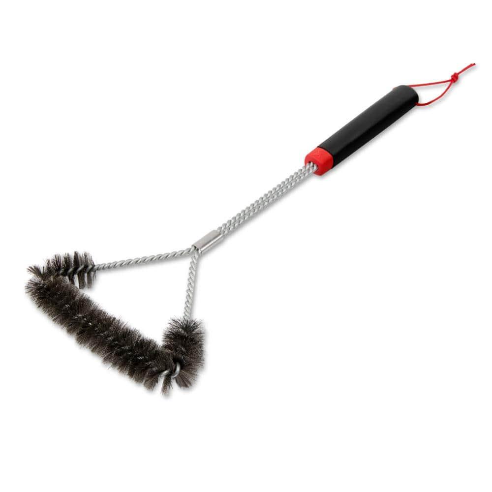 Weber 18" Three-Sided Grill Brush Black