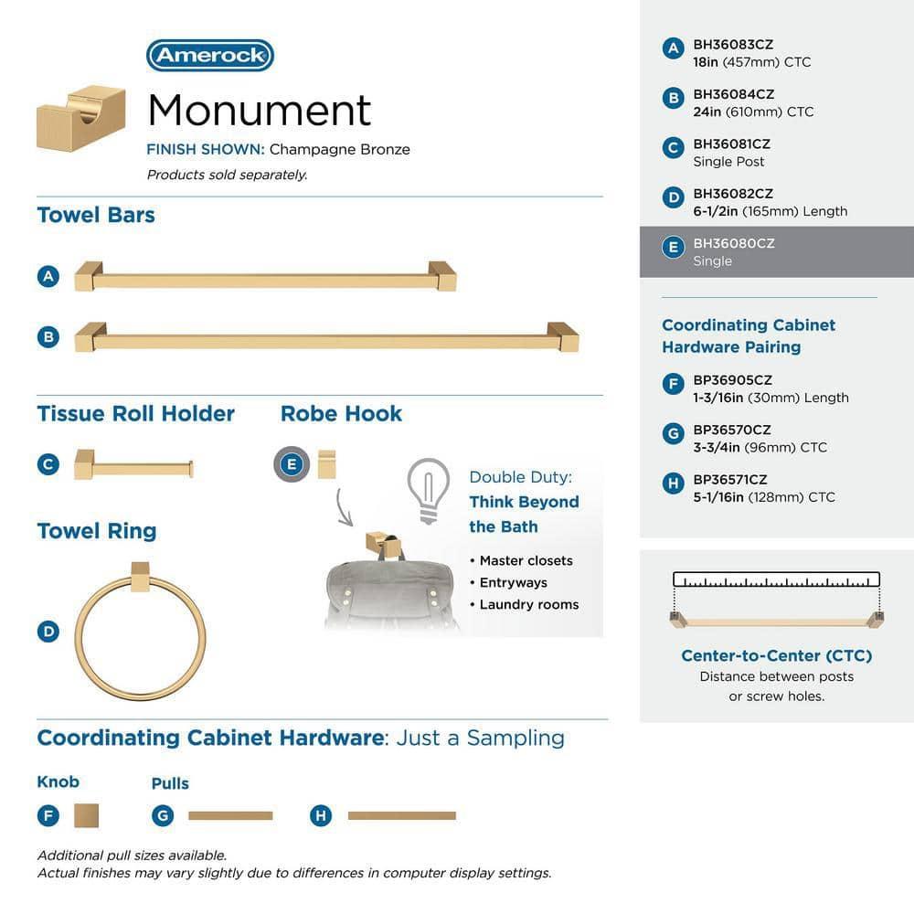 Monument Wall Mounted Robe Hook