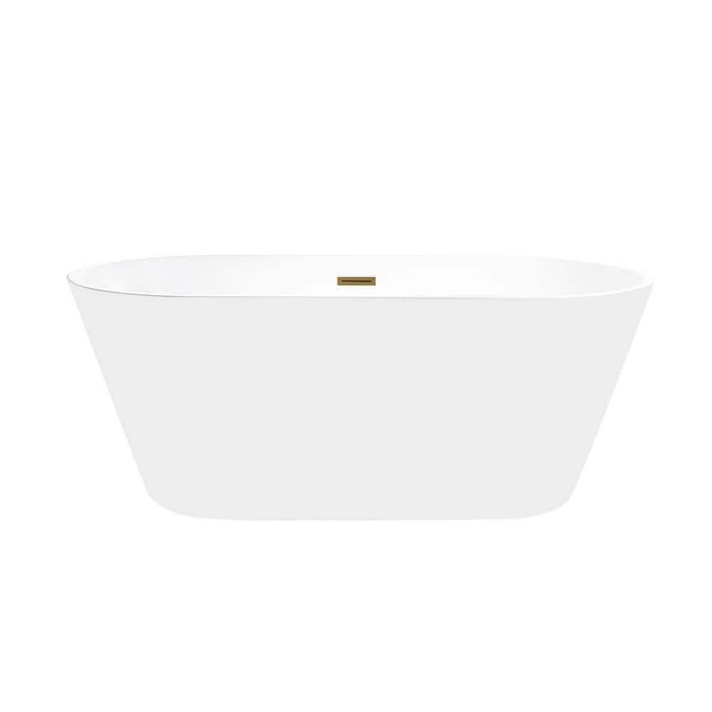 54'' x 29'' Freestanding Soaking Acrylic Bathtub