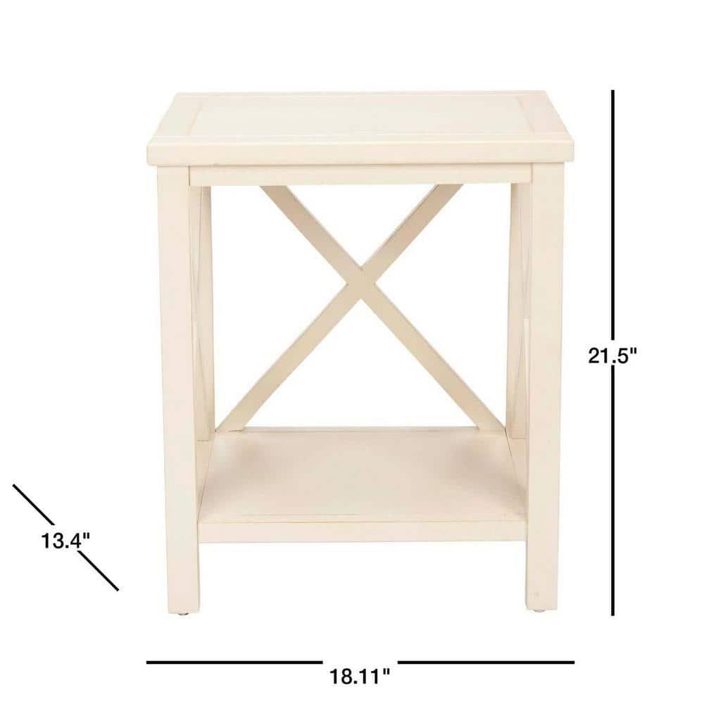 Candace End Table - White - Safavieh.