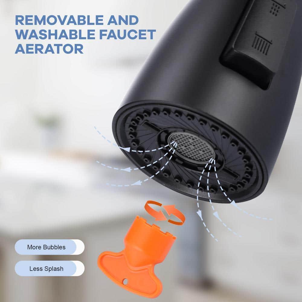 WOWOW 3-Function Sprayer Pull Down Kitchen Faucet Spray Head Replacement With 9-Adapter Kit