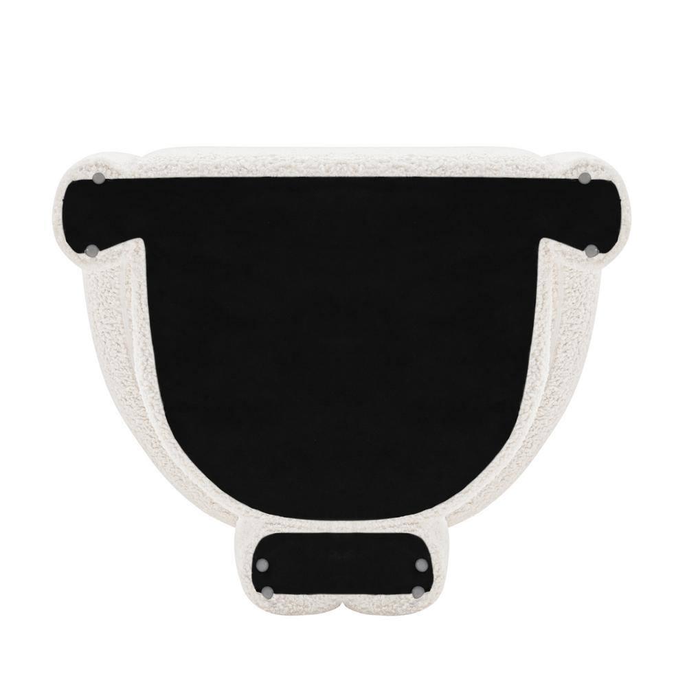 Darian Modern Boucle Upholstered Accent Chair Cream - Manhattan Comfort: Pine Wood Frame, High-Density Foam