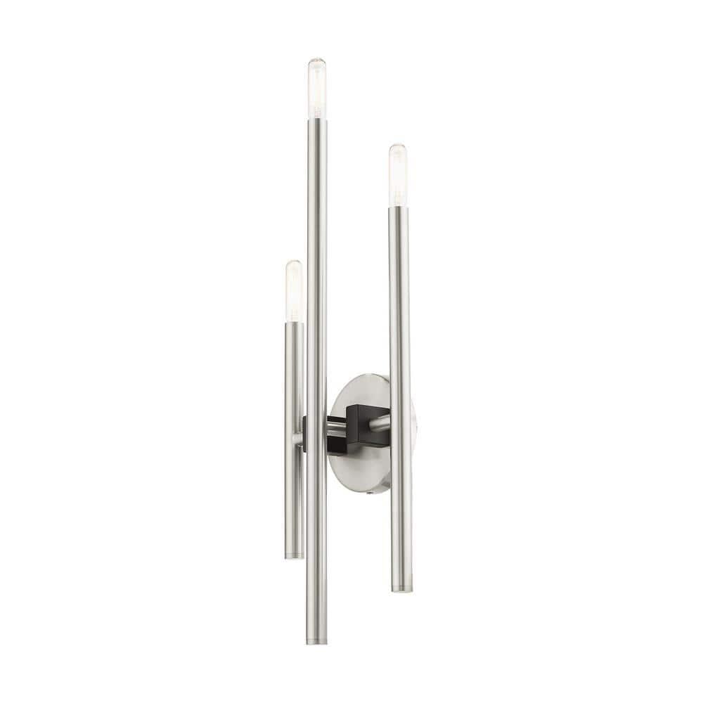 Livex Lighting Denmark 3 - Light Wall Light in  Brushed Nickel