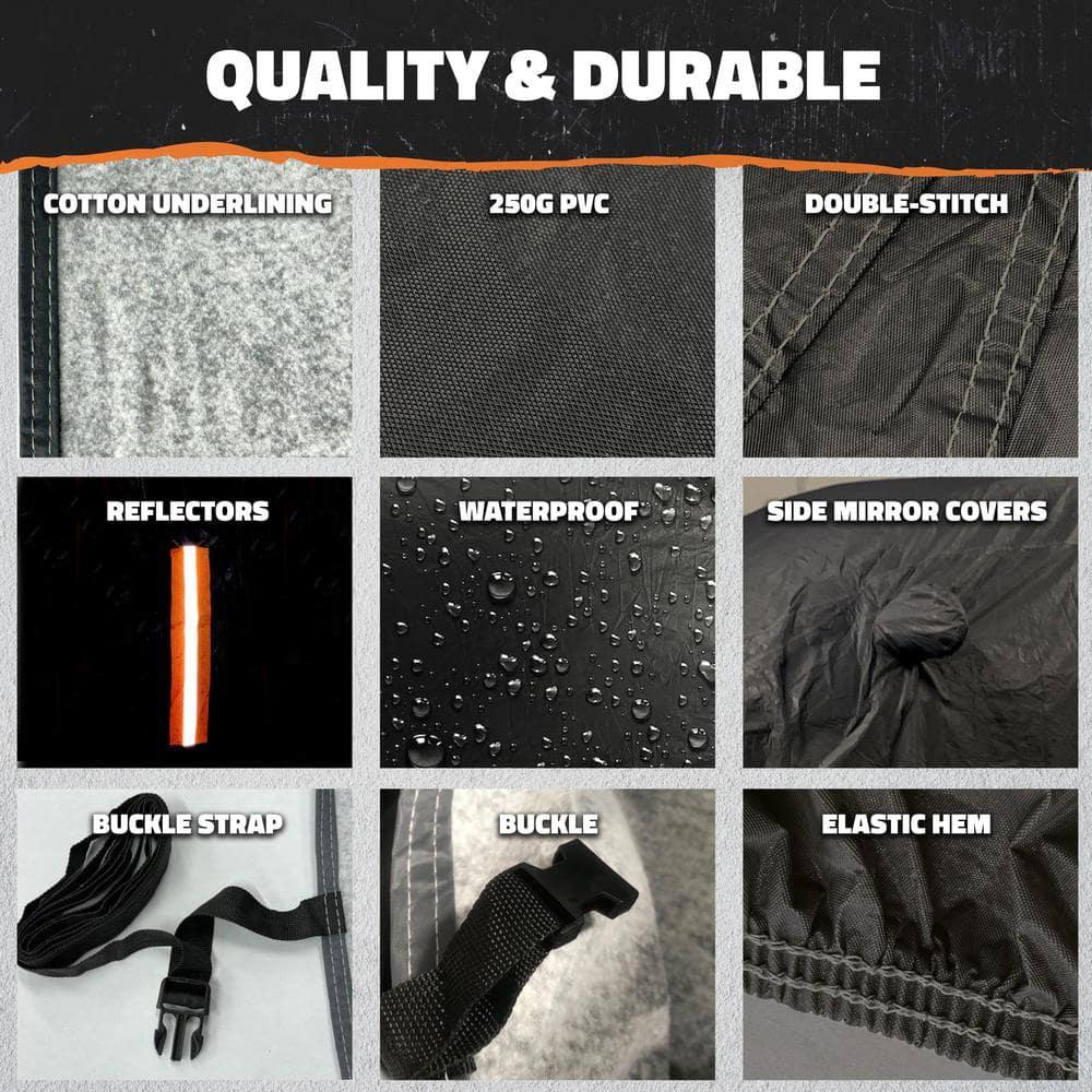 Mockins Heavy Duty Large SUV Car Cover - 200"x75"x75" - 250g PVC Cotton Lining