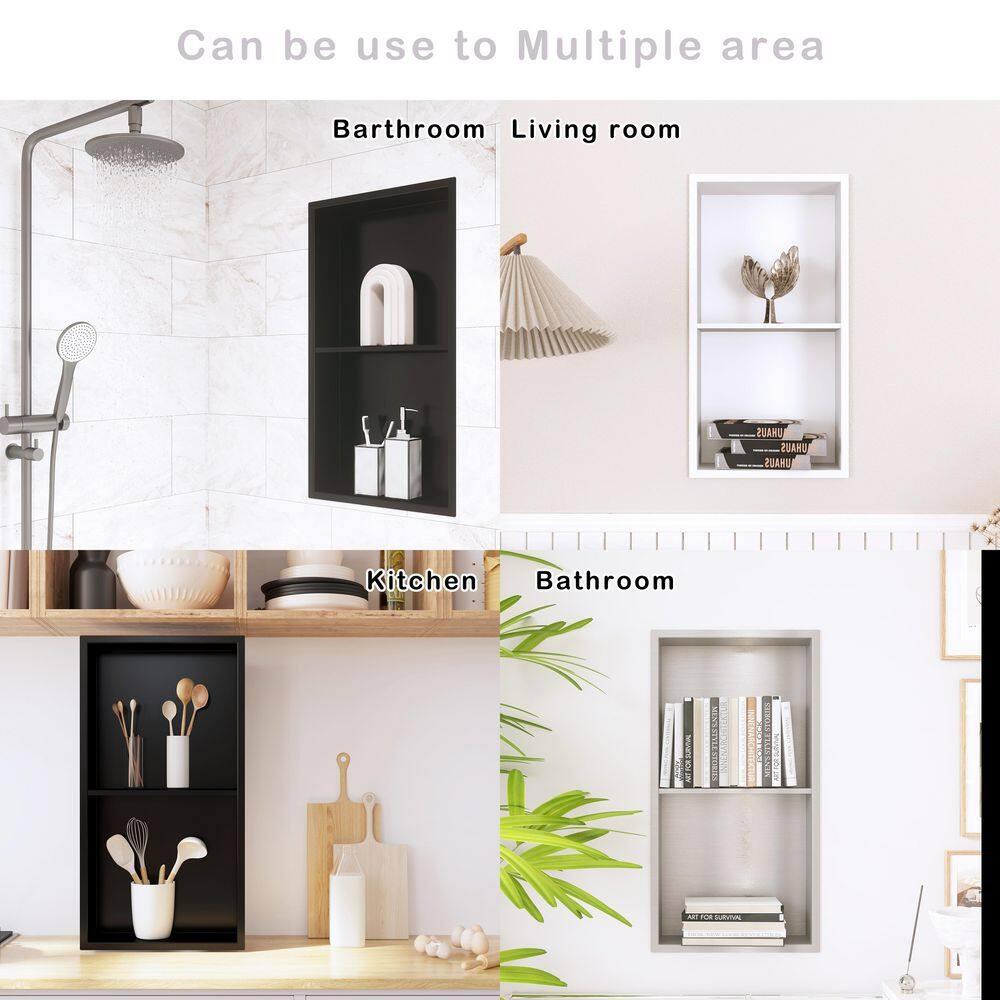 Hypertaire Double Layer Recessed Shower Niche No Tile Needed