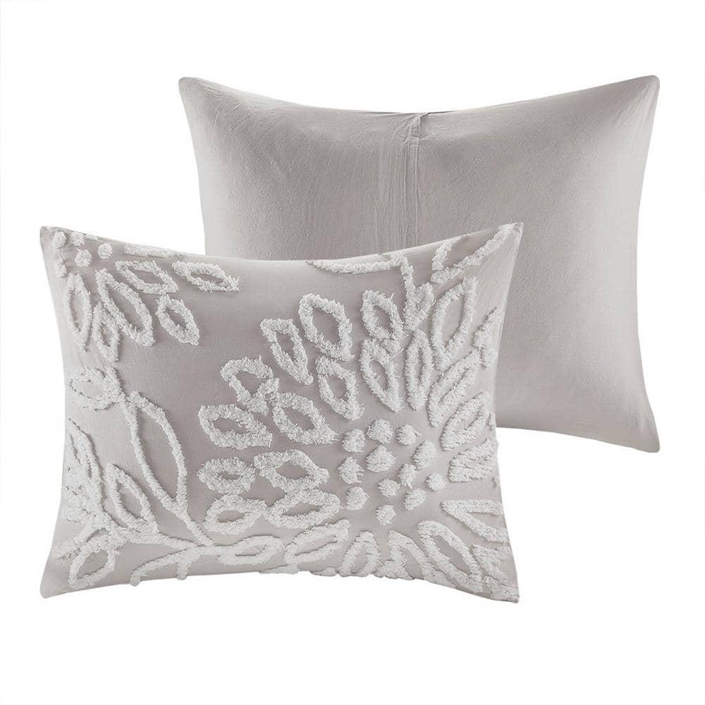 Kelly Clarkson Home Gwyneth 3 Piece Tufted Cotton Chenille Floral Duvet Cover Set