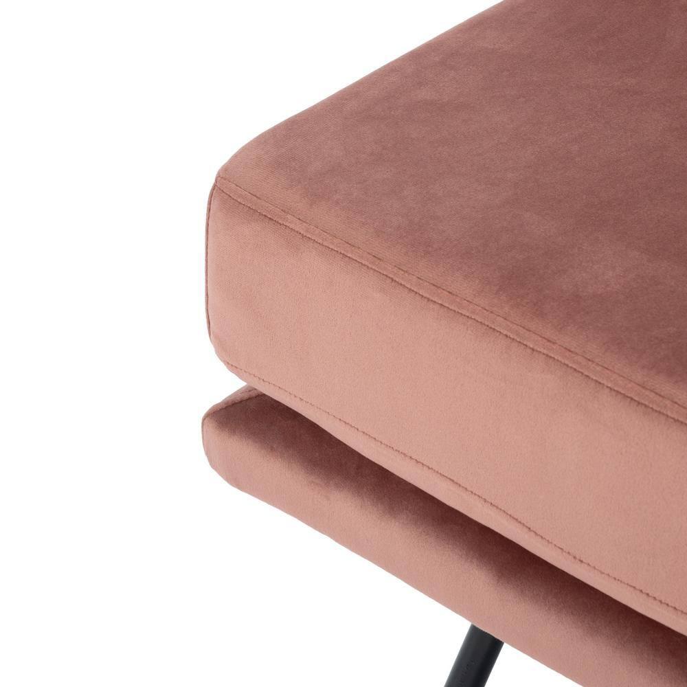SAFAVIEH Kermit Accent Chair Dusty Rose / Black