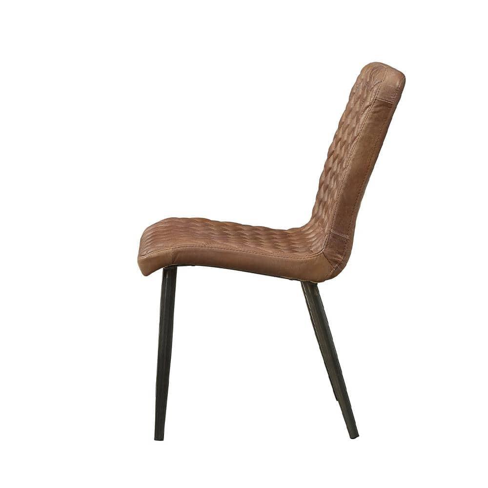 17 Stories 19'' H Genuine Leather Upholstered Side Chair (Set of 2)