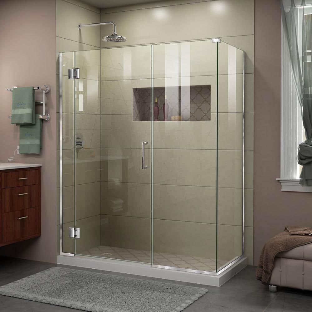 Unidoor-X 47" W x 34.38" D x 72" H Frameless Rectangle Shower Enclosure