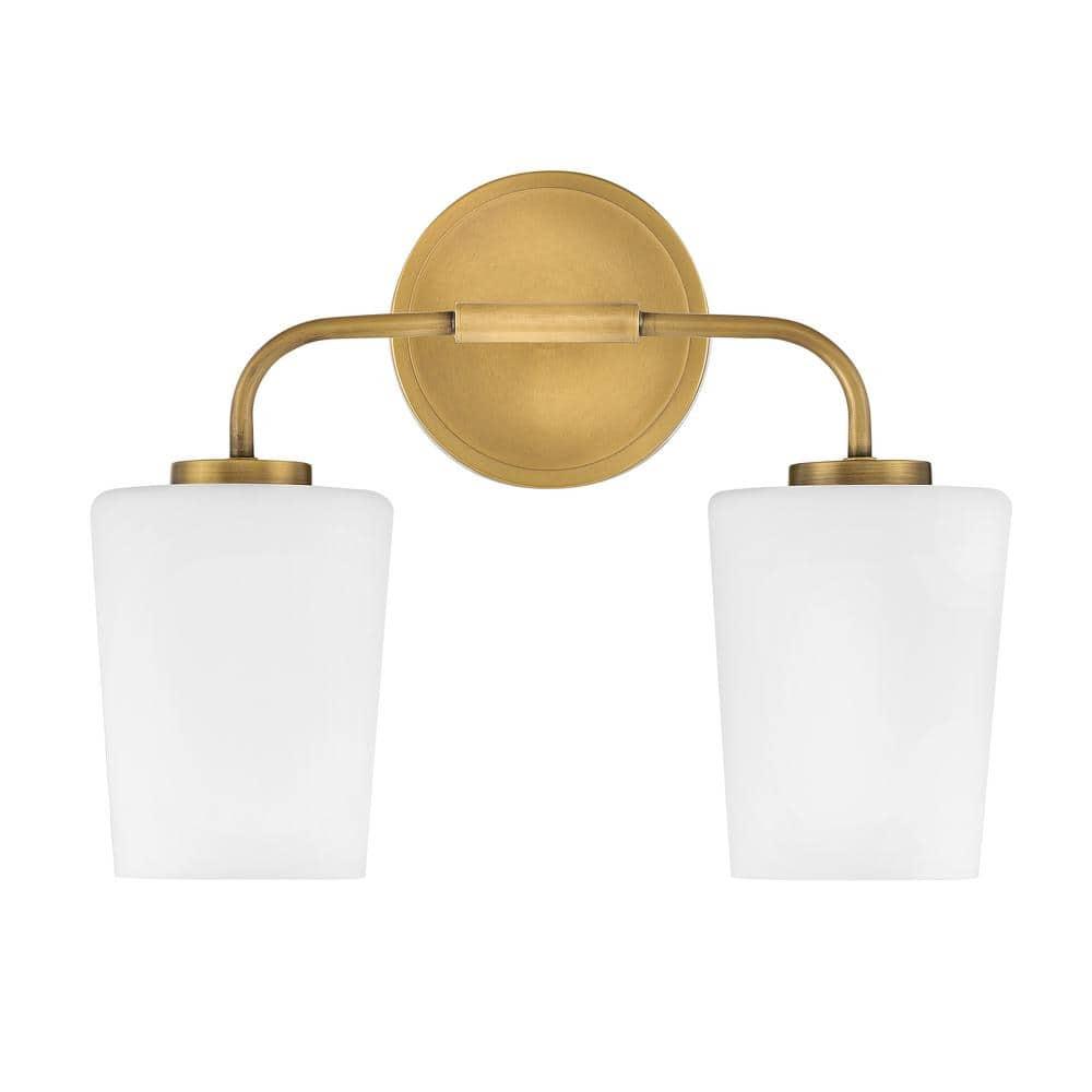 Fitz 2 Light Frosted Dimmable Vanity Light