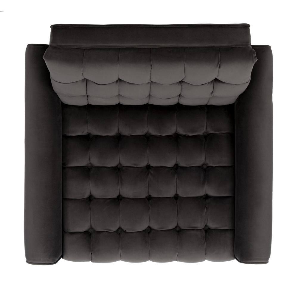 Amaris Tufted Accent Chair - ACH4503 - Shale/Black - Safavieh