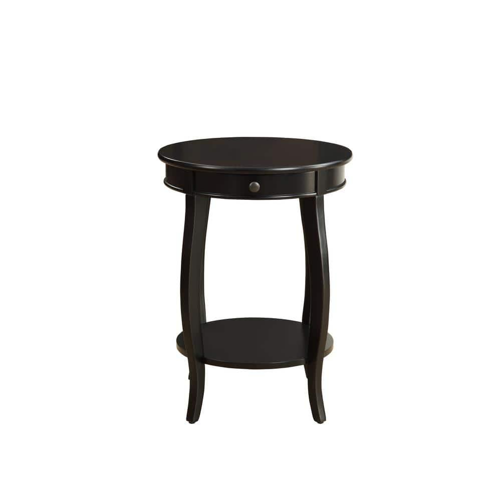 ACME Alysa Traditional Wooden End Table, Black, 18"W