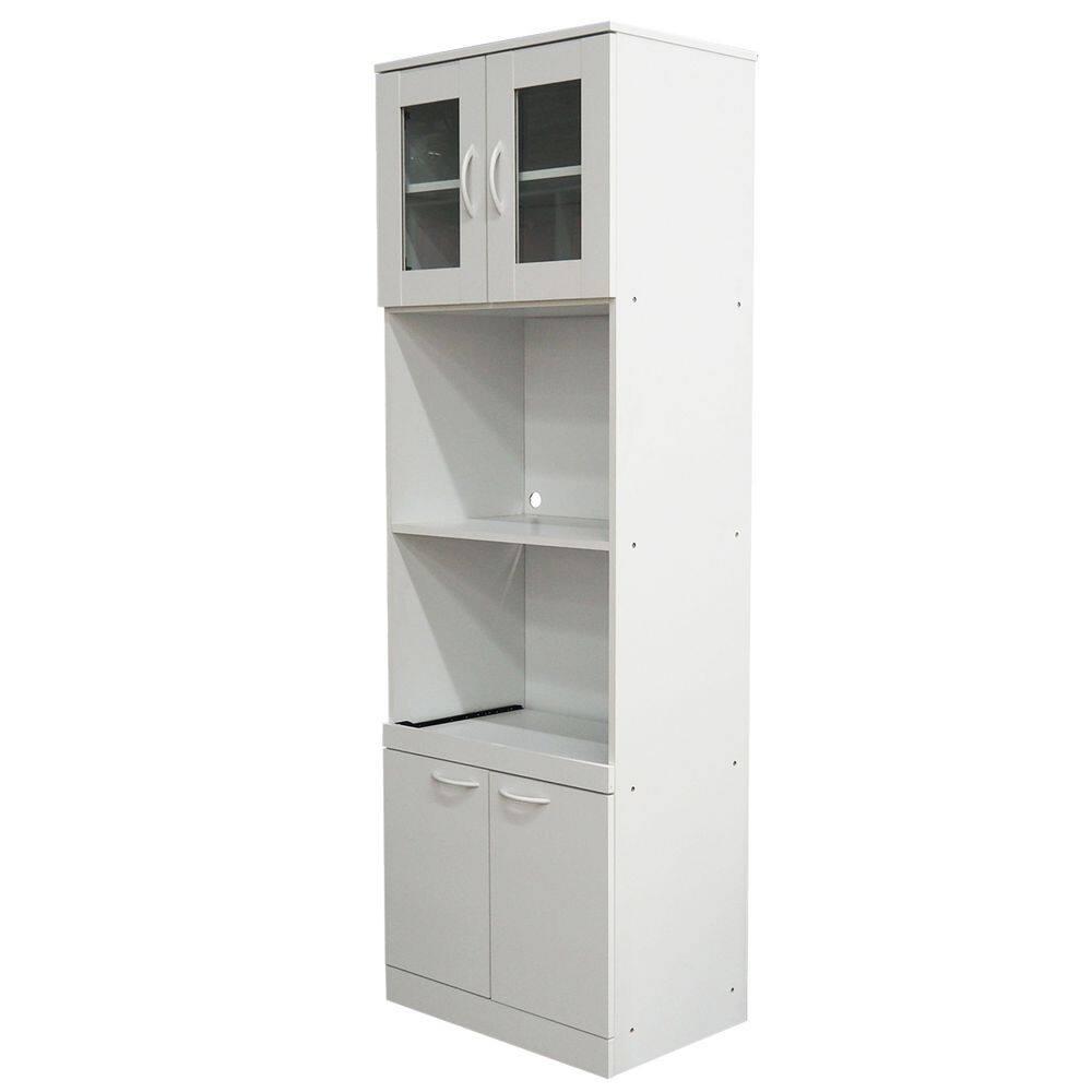 InRoom Designs Danbury Tall Kitchen Pantry, Microwave Storage Cabinet