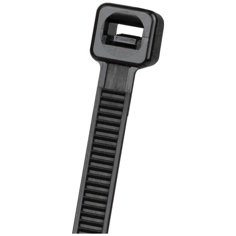 Klein Tools 450-200 100-Piece 7.75 in. 50 lbs. Tensile Strength Heavy Duty Nylon Cable Zip Tie Set - Black