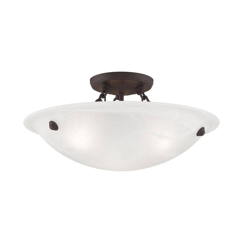 Livex Lighting Oasis 3 - Light Flush Mount in  Bronze