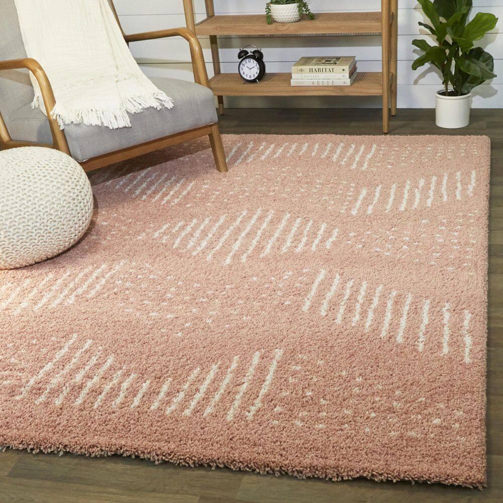 5'3"x7' Kalpana Kids' Rug Pink - Balta Rugs: Geometric, Playroom, Bedroom, High Pile, UV & Stain Resistant