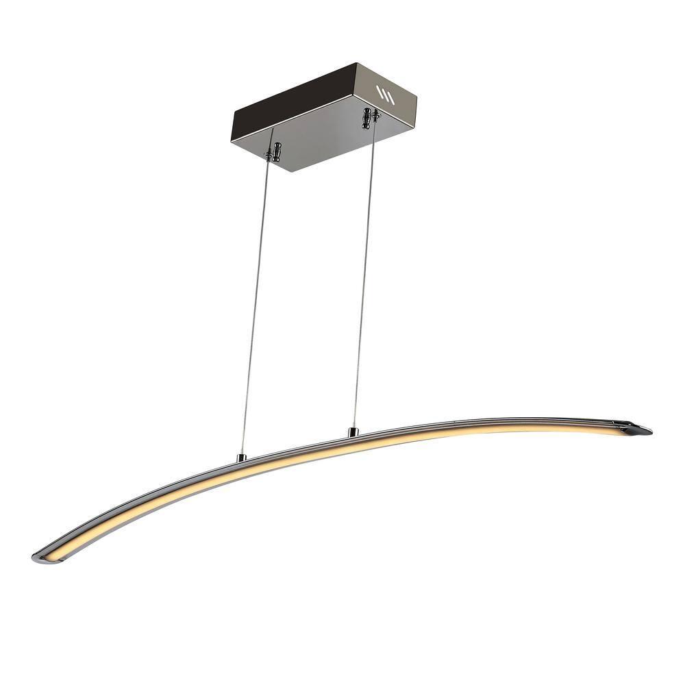 41.5" Chrome Adjustable LED Linear Pendant Light