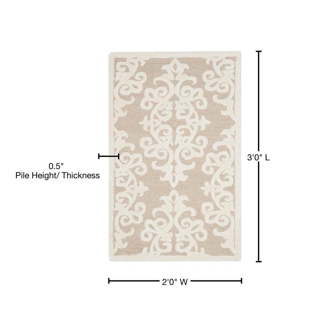 Bella BEL127 Hand Tufted Accent Rug - Sand/Ivory - 2'x3' - Safavieh.