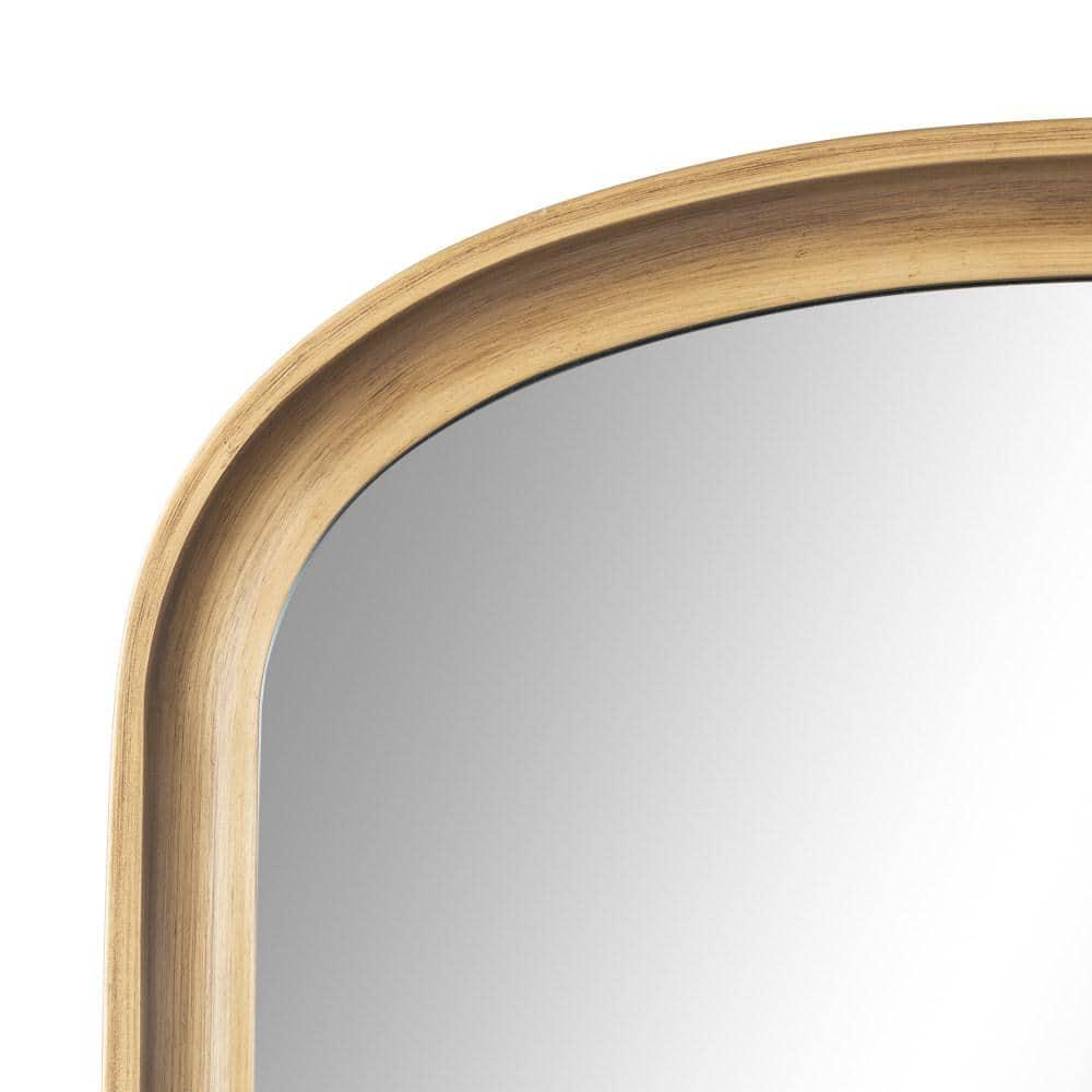 24"x36" Hatherleigh Basket Arch Wall Mirror Gold - Kate & Laurel All Things Decor: Durable Wooden Frame, No Assembly Required