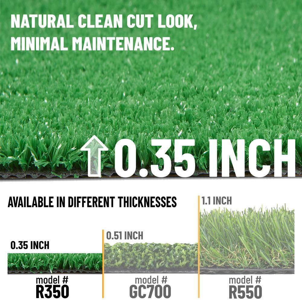 Ottomanson Artificial Grass Turf 7'10" x 9'10" Indoor Outdoor Faux Grass Rug with Drainage Holes, Customizable with Extra Long Size Options, Perfect for Patio Lawn Balcony Weddings Photoshoot Backdrop