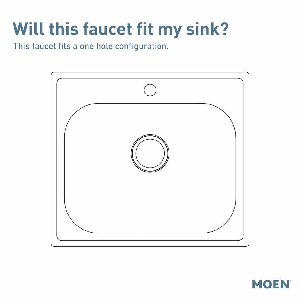Moen Weymouth One-Handle Pull Down Single Handle Kitchen Faucet with Power Boost
