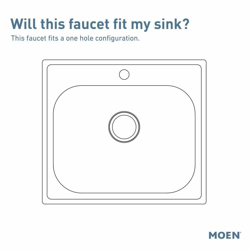 Moen Weymouth One-Handle Pull Down Single Handle Kitchen Faucet with Power Boost