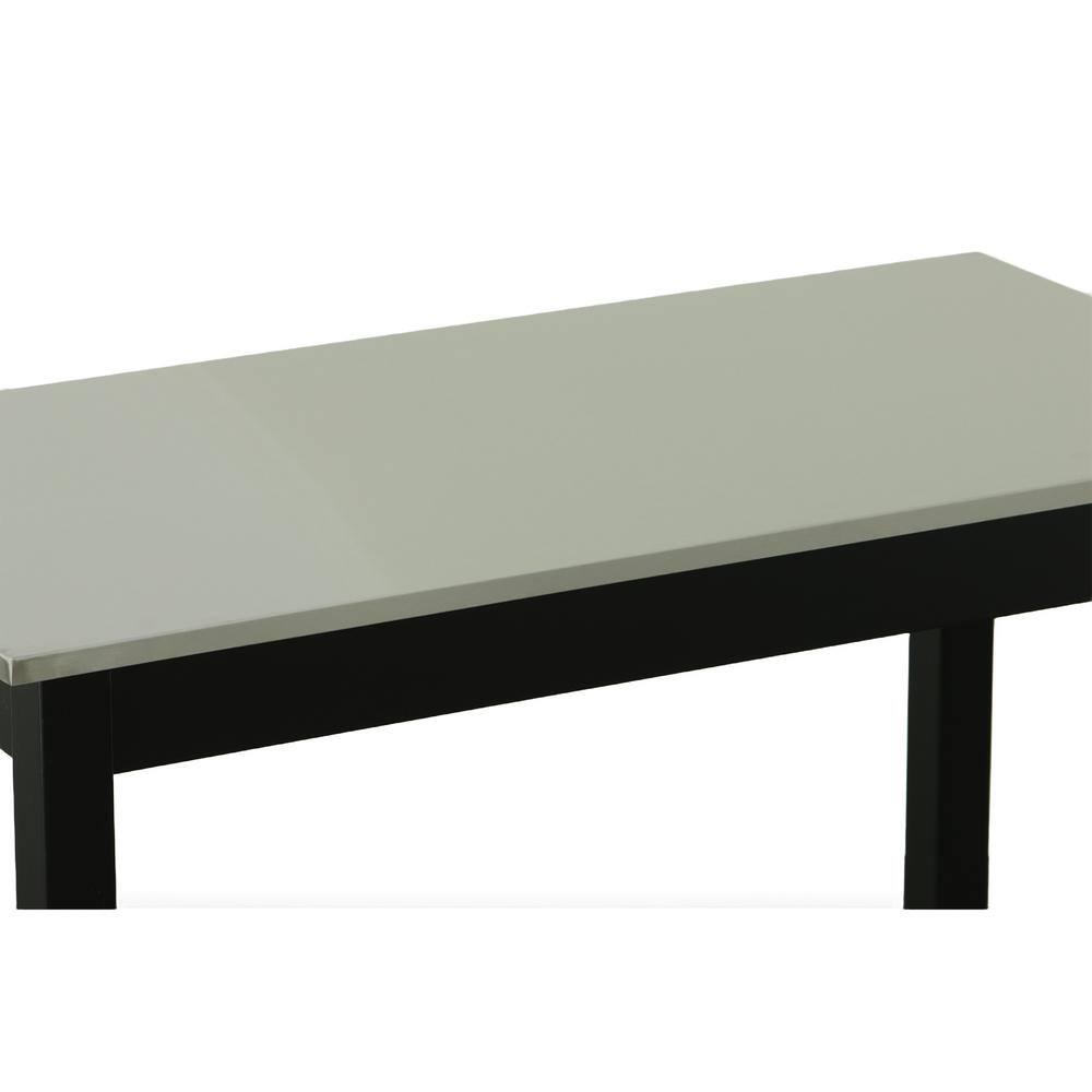 Carolina Living Cooper Stainless Steel Top Bar Table Wood/Black: High Bar Height, Kitchen Functionality