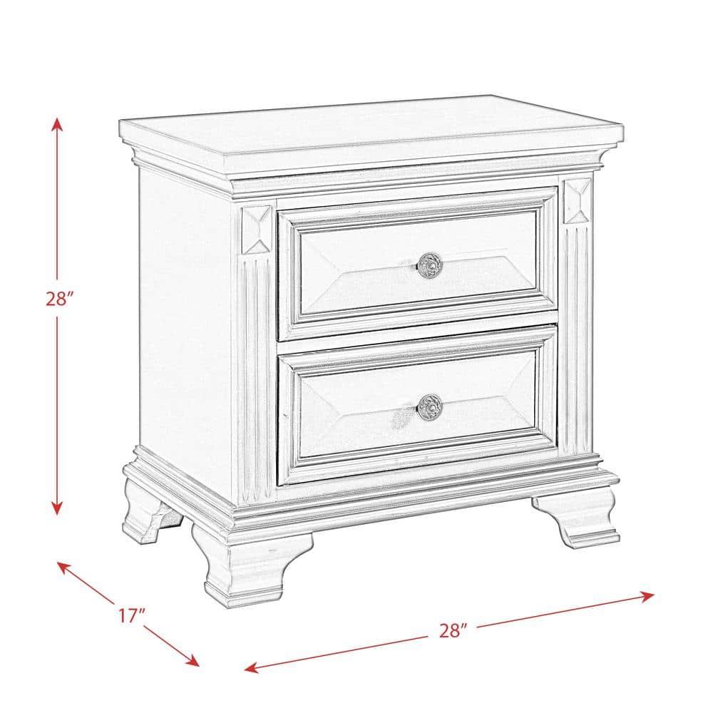 2 Drawer Trent Nightstand White - Picket House Furnishings