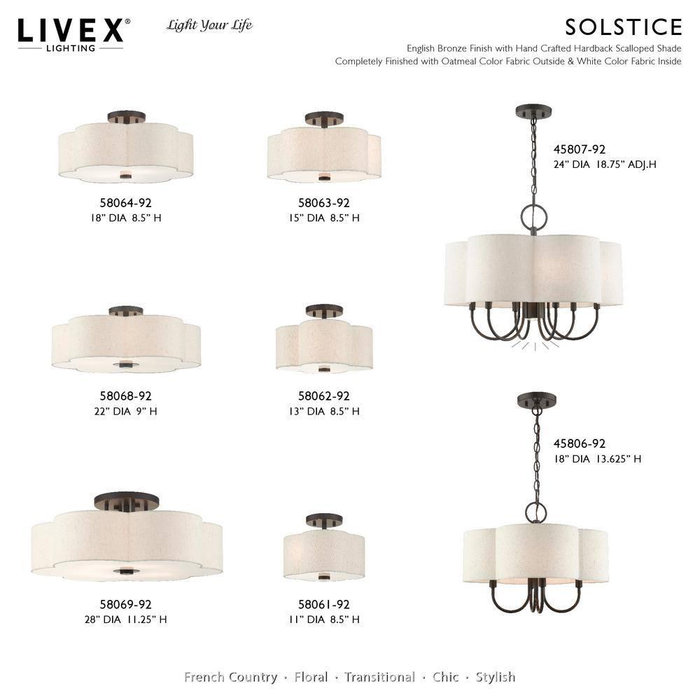 Livex Lighting Solstice 4 - Light Chandelier in  English Bronze