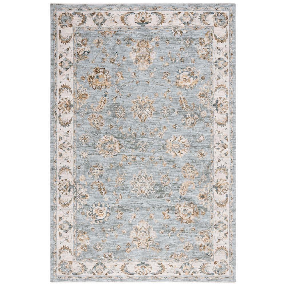 Hamilton HLT106 Power Loomed Area Rug - Blue/Gold - 8'x10' - Safavieh.