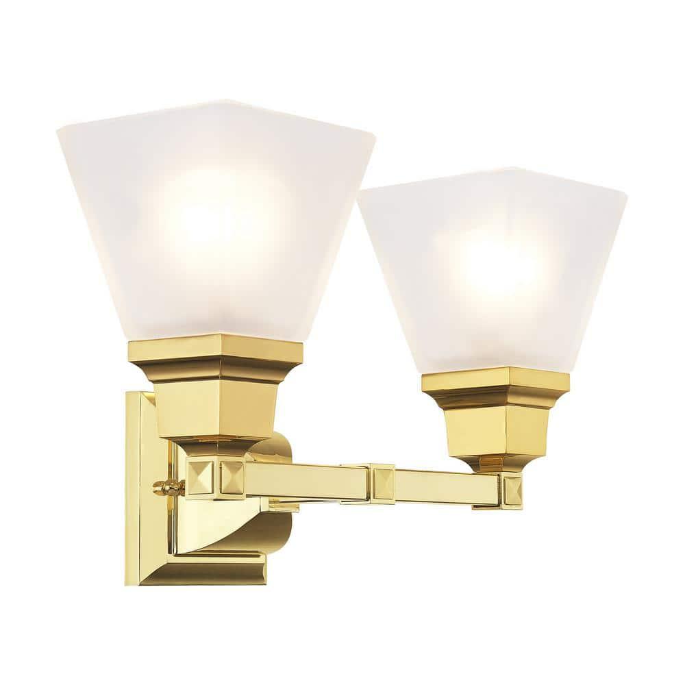 Livex Lighting Mission 2 - Light Vanity in  Polished Brass