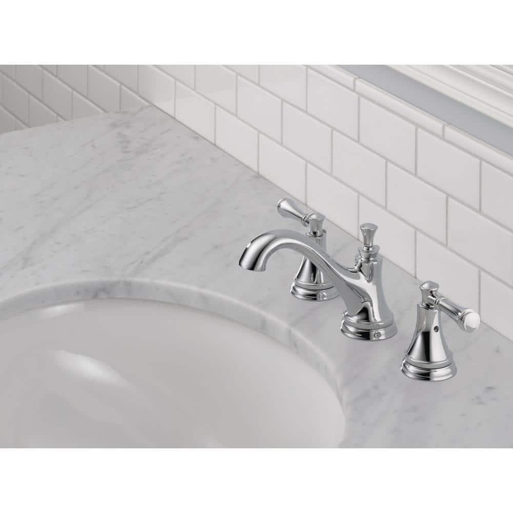 Ara Widespread Bathroom Faucet 3 Hole, 2-handle Bathroom Sink Faucet with Drain Assembly