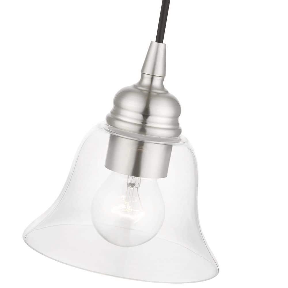 Livex Lighting Moreland 1 - Light Pendant in Brushed Nickel