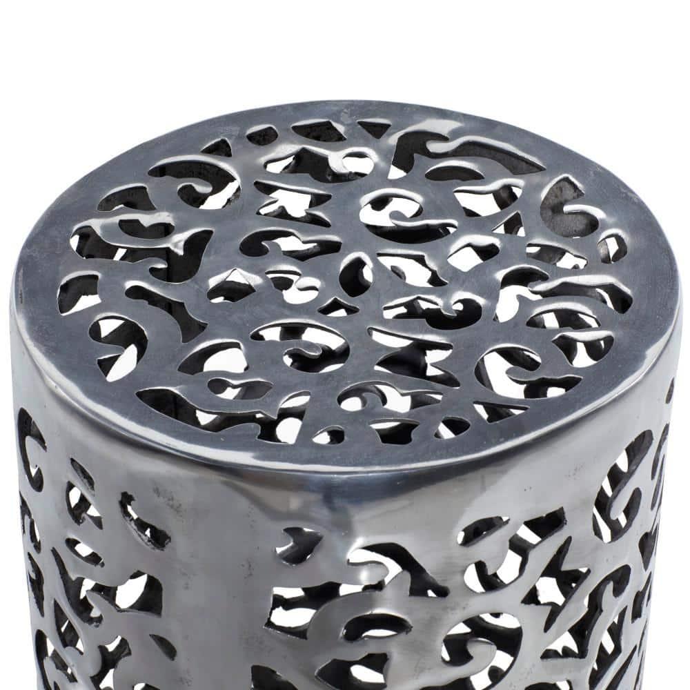 World Menagerie Alesia Aluminum Accent Stool