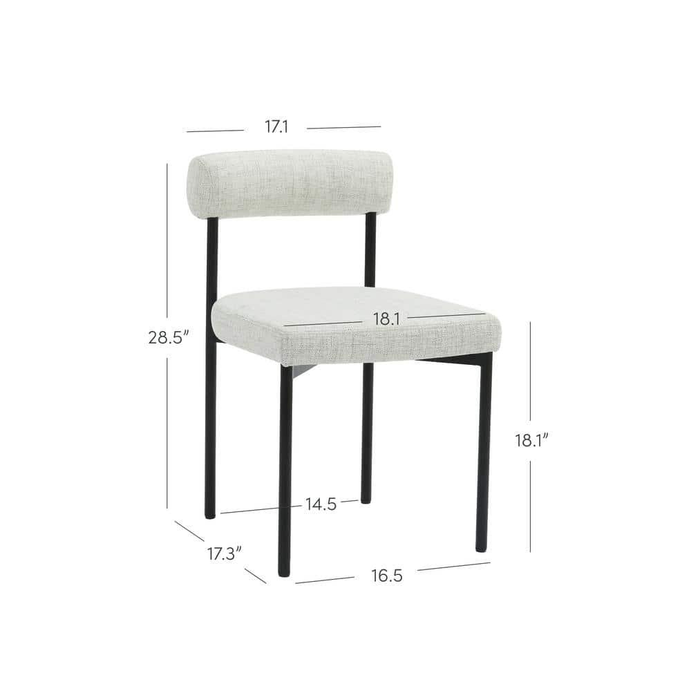 4-Piece Upholstered Metal Stool