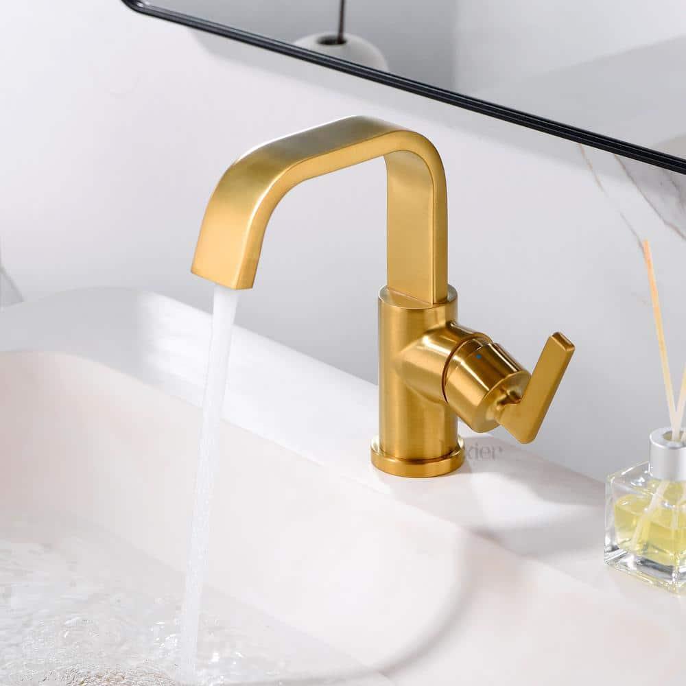Single Hole Bathroom Faucet with Drain Assembly